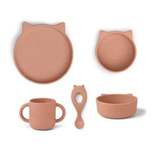 SET REPAS CAT DARK ROSE