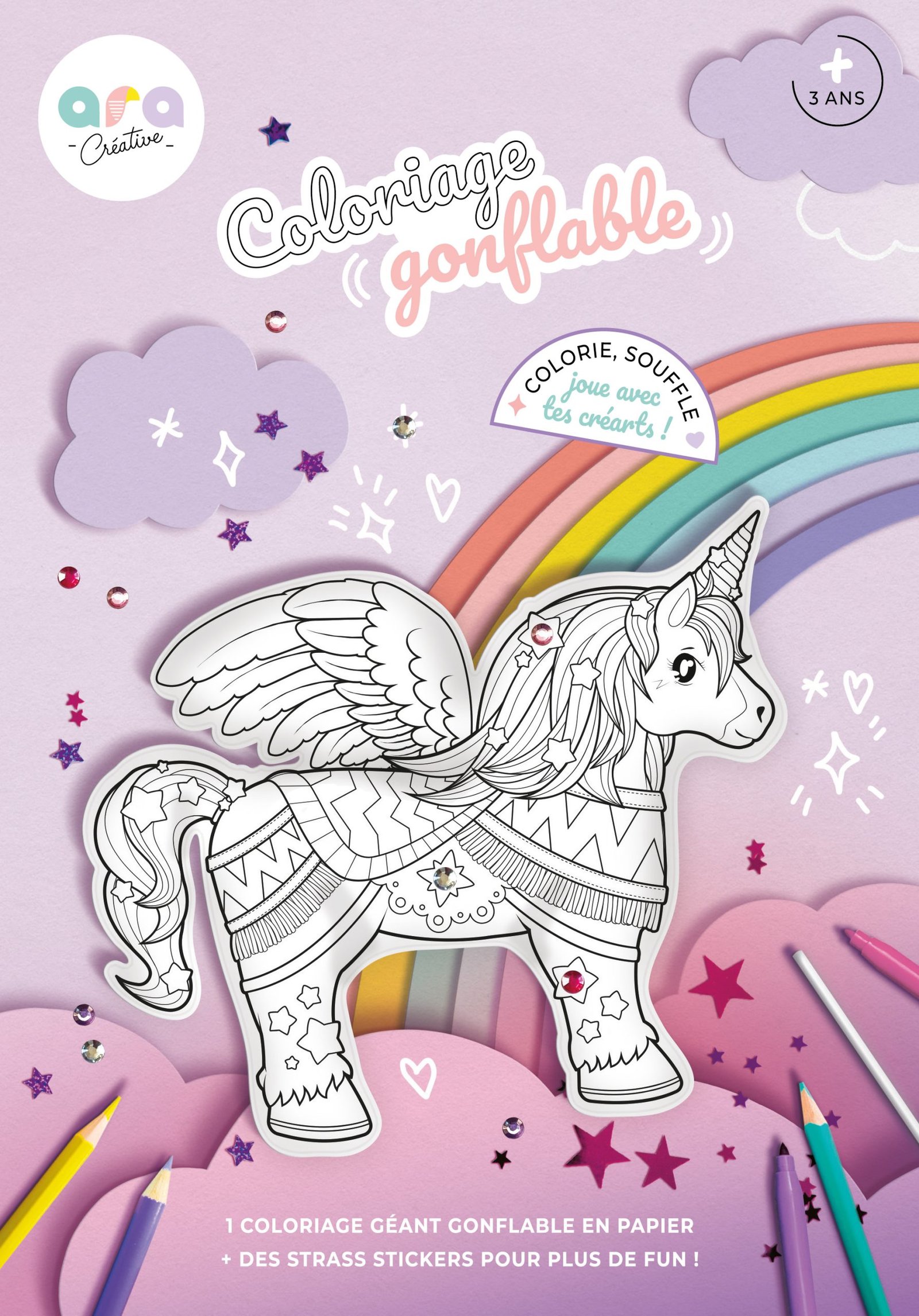 Ballon 'licorne' gonflable géant