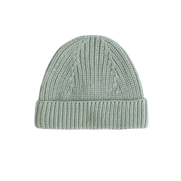 BONNET VERT EN MAILLE MUSHIE