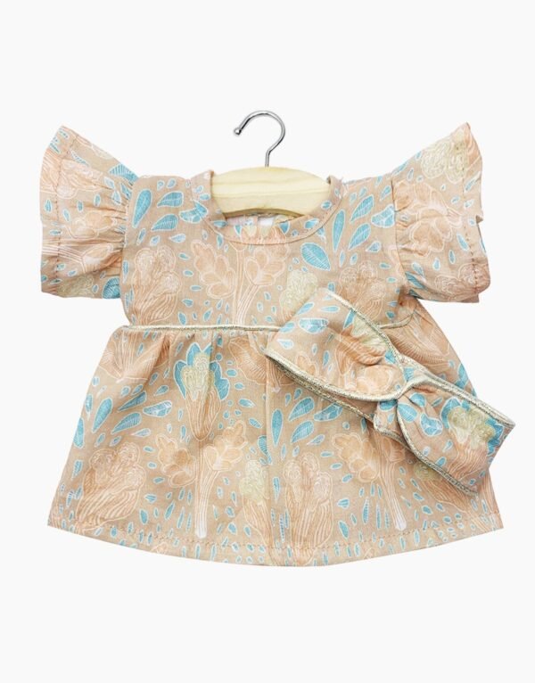 ROBE DAISY ET SON HEADBAND CROISÉ EN COTON AQUIARIUS